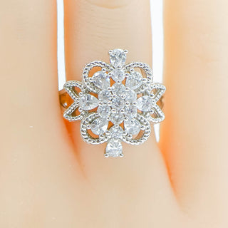 Sterling Silver Cubic Zirconia Ring Size 6