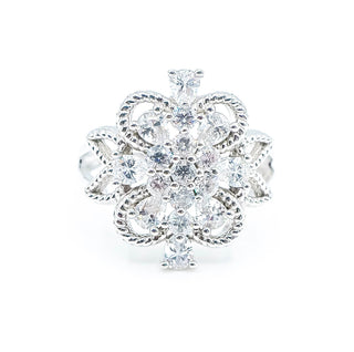 Sterling Silver Cubic Zirconia Ring Size 6