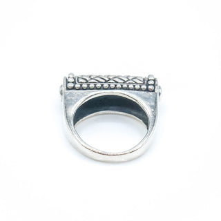 Sterling Silver Woven Design Ring Size 6.25