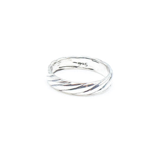 Sterling Silver Twist Ring Size 7