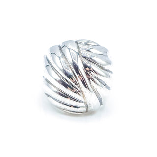 Vintage Sterling Silver Dome Cocktail Ring Size 7