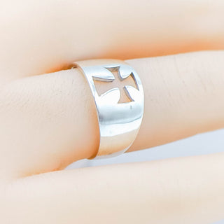Vintage Silver Cross Ring Size 5.5