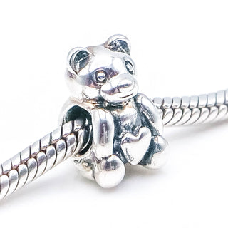 CHAMILIA Teddy Bear With Heart Belly Sterling Silver Charm