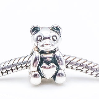 CHAMILIA Teddy Bear With Heart Belly Sterling Silver Charm