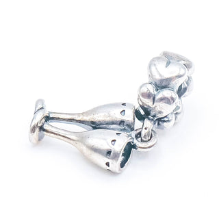 PANDORA Cheers Champagne Flutes Sterling Silver Celebration Dangle Charm