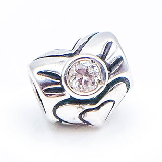 CHAMILIA Heart April Birthstone Sterling Silver Charm