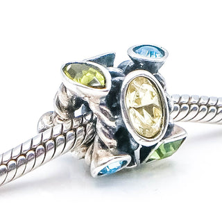 CHAMILIA Marquise Green Swarovski Crystal 925 Sterling Silver Charm