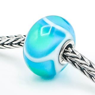 TROLLBEADS Rare One of A Kind Unique Armadillo Glass Bead Sterling Silver Charm