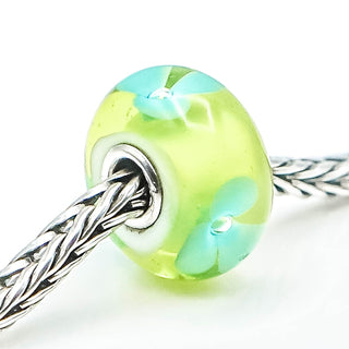 TROLLBEADS Turquoise Flower Bead Sterling Silver Charm