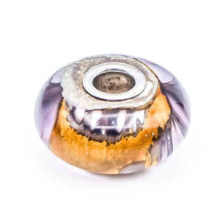 TROLLBEADS Golden Cave Glass Bead Sterling Silver Charm With 22K Gold