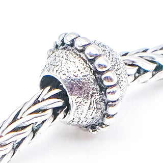 TROLLBEADS Small Planet Bead Sterling Silver Charm
