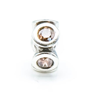 PANDORA Lights Champagne CZ Sterling Silver Spacer Charm