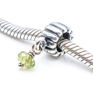 Pandora August Birthday Peridot Sterling Silver Dangle Charm