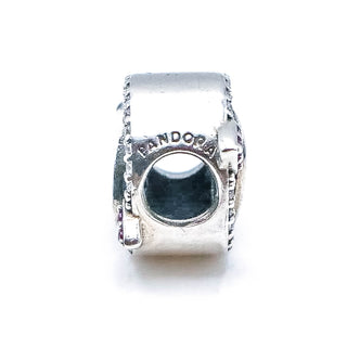 PANDORA Sparkling Arrow And Heart Sterling Silver Charm