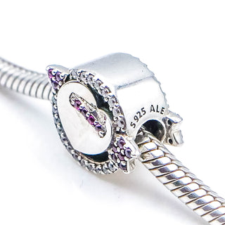 PANDORA Sparkling Arrow And Heart Sterling Silver Charm