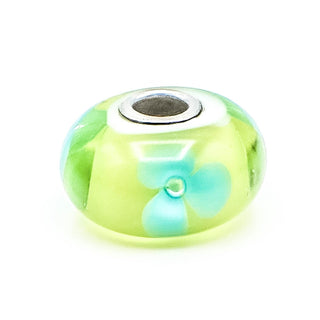 TROLLBEADS Turquoise Flower Bead Sterling Silver Charm