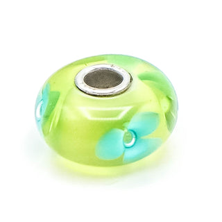 TROLLBEADS Turquoise Flower Bead Sterling Silver Charm