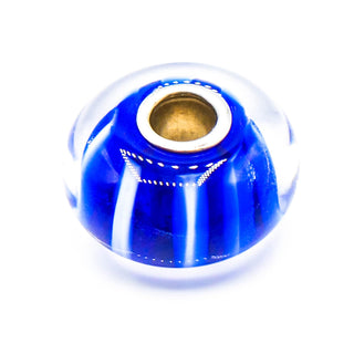 TROLLBEADS Blue Stripe Bead Sterling Silver Charm