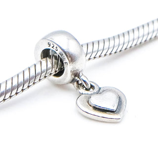 PANDORA Sterling Silver Heart Dangle Charm