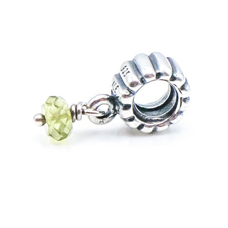 Pandora August Birthday Peridot Sterling Silver Dangle Charm