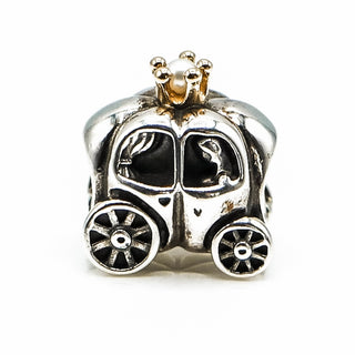 PANDORA Royal Carriage Sterling Silver Charm With 14K Gold & White Pearl