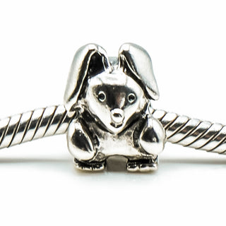 PANDORA Rabbit Sterling Silver Easter Rabbit Animal Charm Bead