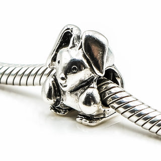 PANDORA Rabbit Sterling Silver Easter Rabbit Animal Charm Bead