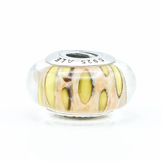 Pandora Clouded Leopard Sterling Silver Murano Charm