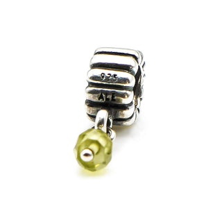 Pandora August Birthday Peridot Sterling Silver Dangle Charm