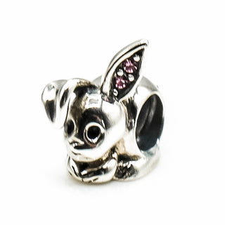 CHAMILIA Floppy Sterling Silver Charm With Light Rose Swarovski Crystal