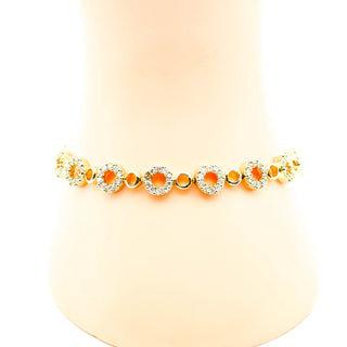 Infinity 7-Inch Tennis Bracelet in Gold Over Sterling Silver With CZ