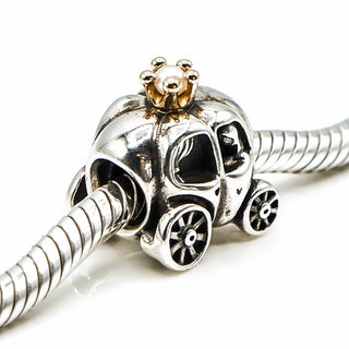 PANDORA Royal Carriage Sterling Silver Charm With 14K Gold & White Pearl