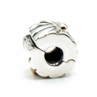 PANDORA Sunburst Sterling Silver Clip Charm With 14K Gold Accent