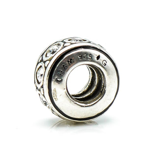 CHAMILIA Wheel April Birthstone Sterling Silver Cubic Zirconia CHARM Bead