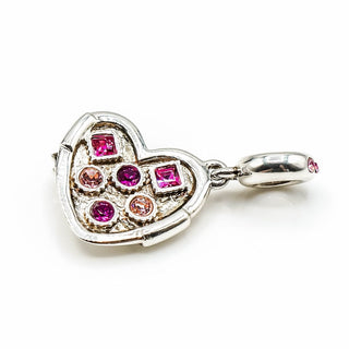 Chamilia Box of Chocolates Sterling Silver Heart Charm With Swarovski Crystals
