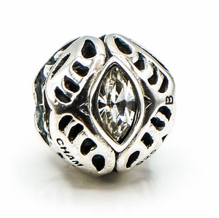 CHAMILIA Celebrations April Birthstone Sterling Silver Charm With Swarovski Crystal