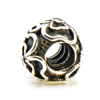 PANDORA Posey Sterling Silver Charm With Brown Zirconia