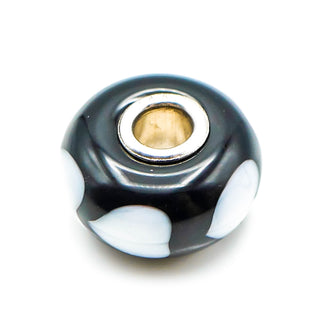 TROLLBEADS White Heart Glass Bead Sterling Silver Charm