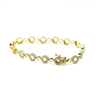 Infinity 7-Inch Tennis Bracelet in Gold Over Sterling Silver With CZ