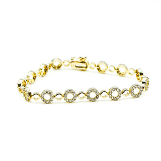 Infinity 7-Inch Tennis Bracelet in Gold Over Sterling Silver With CZ