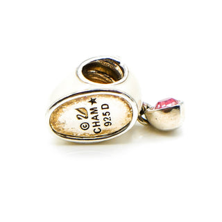 CHAMILIA Baby Shoe Sterling Silver Charm With Pink Swarovski Crystal
