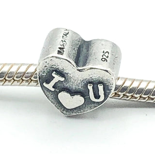 Kay Jewelers CHARMED MEMORIES Sterling Silver Heart Inscribed With I Heart You