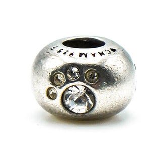 CHAMILIA Crystal Paw Sterling Silver Charm With Clear Swarovski Crystal