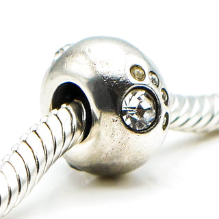 CHAMILIA Crystal Paw Sterling Silver Charm With Clear Swarovski Crystal