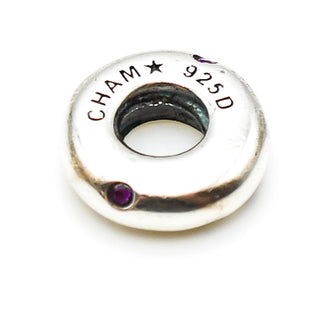 CHAMILIA Uptown Fuchsia Sterling Silver Spacer Charm