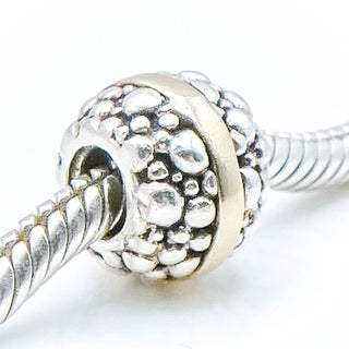 CHAMILIA Charm Dots and Lines Mixed Silver 14K Bead
