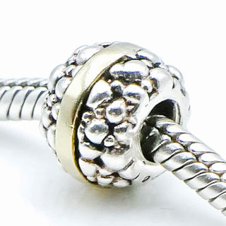 CHAMILIA Charm Dots and Lines Mixed Silver 14K Bead