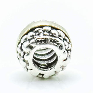 CHAMILIA Charm Dots and Lines Mixed Silver 14K Bead