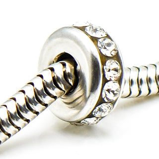 Kay Jewelers CHARMED MEMORIES Sterling Silver Spacer Charm With Clear Crystals