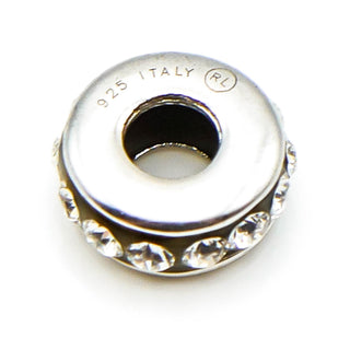 Kay Jewelers CHARMED MEMORIES Sterling Silver Spacer Charm With Clear Crystals